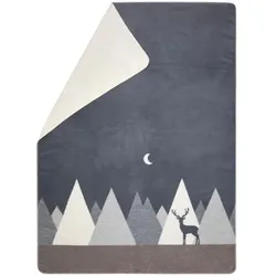 David Fussenegger Kurzflor- Wohndecke Savona 'Berge modern' 150 x 200 cm Grau