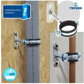 tecuro Schraubrohrschelle M8/M10 Spannbereich 63-67 mm Kombi-Set