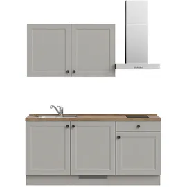 Nobilia Cascada, Grau, Eiche, Metall, 1 Schubladen, nur wie online abgebildet bestellbar, 180 cm, Blauer Engel, Pefc, Goldenes M, Made in Germany, DGM-Klimapakt, seitenverkehrt erhältlich, vormontierter Korpus, Küchen, Küchenzeilen & Küchenblöcke,
