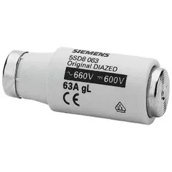 Siemens 5SD8063 DIAZED-Sicherungseinsatz 690V für Kabel- und Leitungsschutz Betriebsklasse gG  - 5 Stück