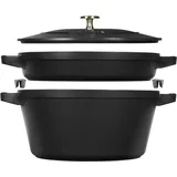 Staub Cocotte Kochtopfset 2-tlg. schwarz