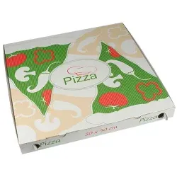 Papstar Pure Pizzakarton, Cellulose 84696 , 1 Karton = 50 Stück, 50 x 50 x 5 cm