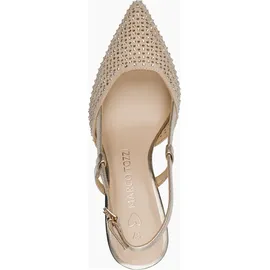 Marco Tozzi Damen Pumps weiches Feel Me Fußbett weiches Innenfutter Modisch, metallic (Gold), 40 EU