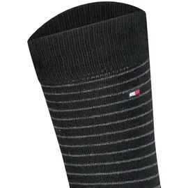Tommy Hilfiger TH MEN SMALL STRIPE SOCK 2P Socken 2er Pack Schwarz 39-42