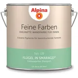 Wandfarbe in kraftvoll mondänem Grün ALPINA Feine Farben Flügel in Smaragd 2,5L