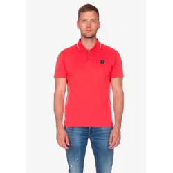 Poloshirt LE TEMPS DES CERISES "ARON", Herren, Gr. XL, rot, 100% Baumwolle, unifarben, ohne Ausschnitt, Kurzarm, Shirts, in klassischem Design