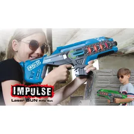 Jamara Impulse Gun Rifle Set bis 40 m Reichweite blau/grün
