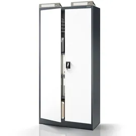 Jan Nowak C001H Aktenschrank 195 x 90 x 40 grau/weiß