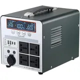 Tragbare Powerstation 1000W/666Wh, Mashine Tragbare Wiederaufladbare Generator Backup Batteriepack für Camping, Wohnmobile, Drohnen, Erste Hilfe und Außenbeleuchtung, mit 4 AC Anschlüssen