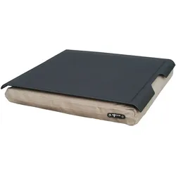 Laptray Tablett schwarz mit Anti-Rutsch-Beschichtung und mit Sandkissen
