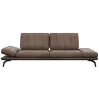 FLEXLUX 3-Sitzer Tropea Relaxsofa, Designsofa, Relaxfunktion, TV-Couch, Funktionssofa mit Armteilverstellung & Sitztiefenverstellung braun