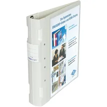 Wedo 5818000 Ordner Ergogrip (A4, 4-Ringmechanik, Kunststoff, 31,3 x 5,6 x 28,0 cm) weiß