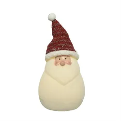 LED Dekofigur Weihnachtsmann Weihnachtsdeko Nikolaus H:24cm Batterie rot weiß