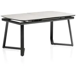 KETTLER AUSZIEHTISCH Ausziehtisch 160/210x100x75 cm Alu/ Glas Keramik, Schwarz