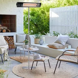 Sined Caldo Irb Nero Terra Infrarot Terrassenheizung Mit Ständer 2000w Schwarz Und Grau