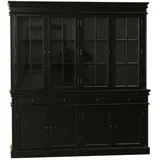 VCM Vitrinenschrank Amaretta 186 x 45 cm Schwarz