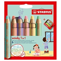 Stabilo woody 3 in 1 Pastell 5er +Spitzer