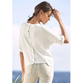 VIVANCE Kurzarmpullover Weiß 44/46