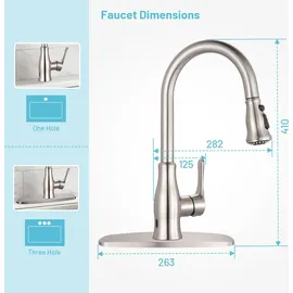 Tacklife DAWF01JD Einhebelmischer Edelstahl