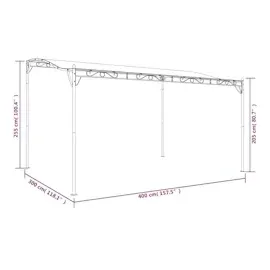 vidaXL Markise Creme 4x3 m 180 g/m2 Stoff und Stahl