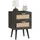 CARO-Möbel Nachtschrank WAMAN 40 x 36 x 57 cm Schwarz