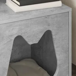 vidaXL Katzenhaus Beton 42,5 x 40 x 53,5 cm Holzwerkstoff