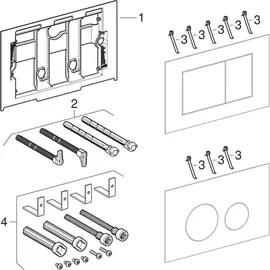 Geberit Sigma40 Betätigungsplatte Weiß Glas