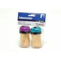 Humbert & Brandt GmbH Zahnstocher 2er Set à 200 Stück in Hartplastikbox farbl. sort.