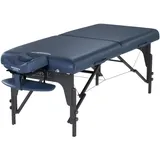 MASTER MASSAGE EQUIPMENT Master Massage Montclair Mobil Massageliege Klappbar Massagebett Massagebank Kosmetikliege Portable Beauty Bett aus Holz 71cm Königsblau