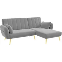 Modfu Ecksofa, Grau, Textil, 130.5x80x191.5 cm, Wohnzimmer, Sofas & Couches, Wohnlandschaften, Wohnlandschaften in U-Form