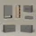 livinity® Wohnwand, Piave Anthrazit, 5 Teile