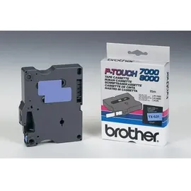 Brother TX531 Etiketten 12mm schwarz/blau