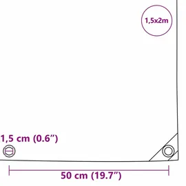 vidaXL Plane 1,5 x 2 m Grün