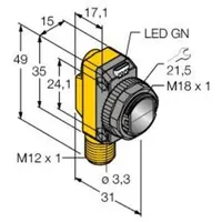 Turck Opto-Sensor QS186LE10Q8 3070255 1St.