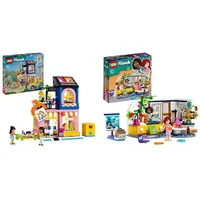 LEGO Friends Vintage-Modegeschäft, Bausatz für Kinder mit Spielzeug-Laden & 41740 Friends Aliyas Zimmer, Übernachtungsparty-Spielzeug