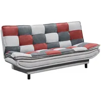 Lomadox Schlafsofa Mit Bettkasten In 188x118 Cm Pirna-09, In Der Farbe Silver, Berry, Dark Grey