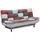 Lomadox Schlafsofa Mit Bettkasten In 188x118 Cm Pirna-09, In Der Farbe Silver, Berry, Dark Grey