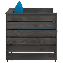 vidaXL Garten-Lounge-Set 2-tlg. grau/blau