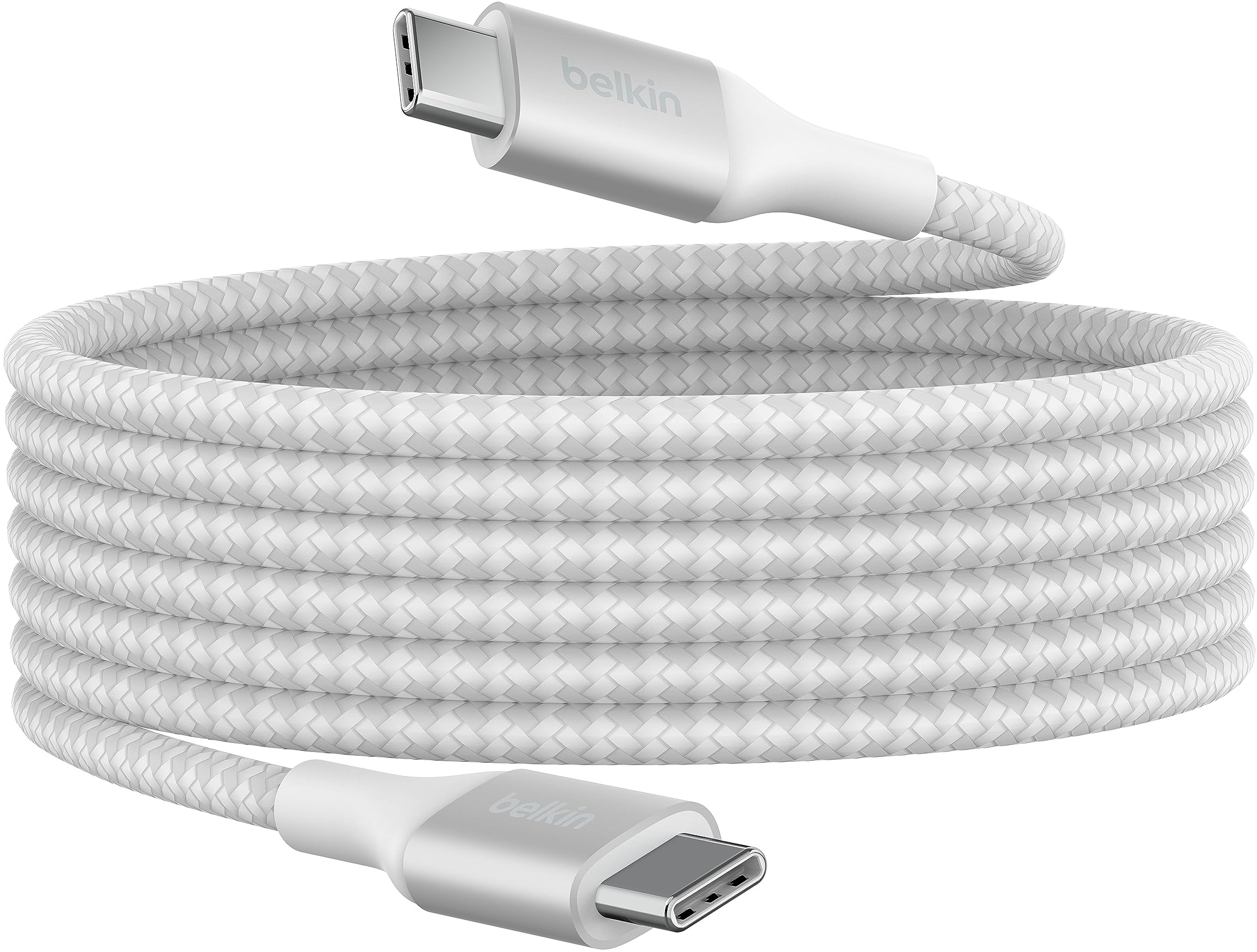 Belkin BoostCharge USB-C-auf-USB-C-Ladekabel, Schnellladekabel mit 240 W Power Delivery, USB-IF-zertifiziert, kompatibel mit iPhone 15, MacBook Pro, Chromebook, Samsung Galaxy, iPad, 2 m – Weiß