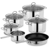 Kopf Merkur Topf-Set 6-tlg. 4 x Fleischtopf + Stielkasserolle + Bratpfanne