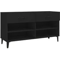 VidaXL Schuhschrank Schwarz 102x35x55 cm Holzwerkstoff