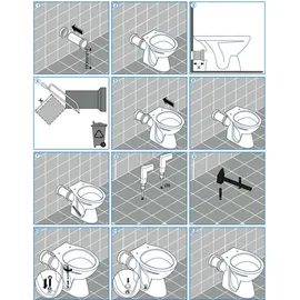 Belvit Stand-WC mit WC-Sitz Bahama Beige