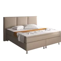 Inter Handels Boxspringbett Oslo 180x200 cm Kunstleder muddy