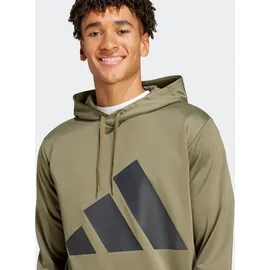 adidas Trainingsanzug ADIDAS SPORTSWEAR "M BL FT HD TS", Jungen, Gr. XL, grün (olive strata), Obermaterial: 100% Polyester, Sportanzüge Trainingsanzug, aus weichem French-Terry-Material, Hoodie