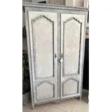 Casa Padrino Landhausstil Schrank 111 x 40 x 194 cm grau