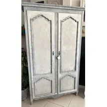 Casa Padrino Landhausstil Schrank 111 x 40 x 194 cm grau