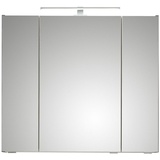 Pelipal Spiegelschrank Capri - grau - Maße cm mit Softclose Türen