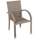 Gravidus 2er Set Stapelstuhl Stuhl Garten Terrasse stapelbar Sand