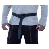 Leonardo Carbone® Unisex Wikinger Ringgürtel aus Robustem Leder Arion - Ledergürtel Herren, Mittelalter Kleidung, Gürtel Damen, LARP, Karneval, Cosplay, Hobbit Kostüm - 100% Echtleder Schwarz - 190.0 cm