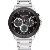 Tommy Hilfiger Multi Zifferblatt Quarz Uhr für Herren mit Silbernes Edelstahlarmband - 1791890